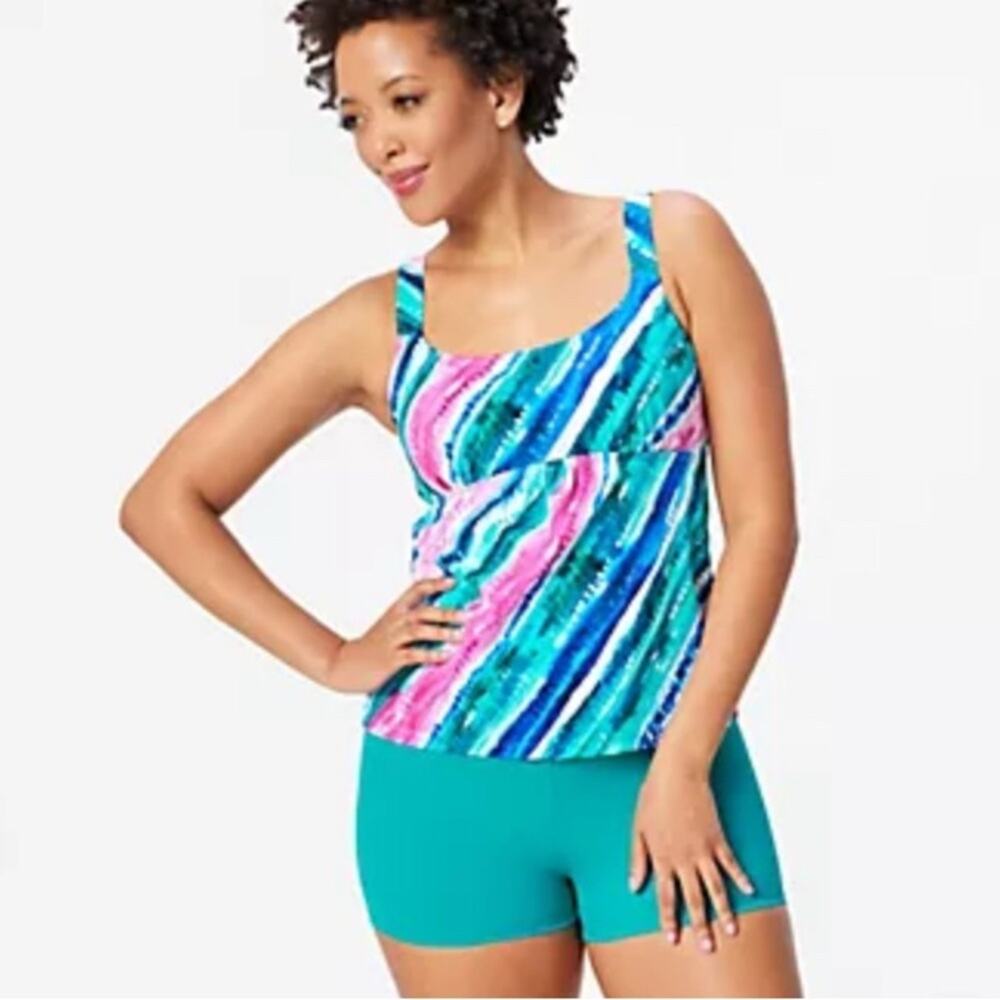 Swimsuits for All Tankini Swim Short Set Size 16